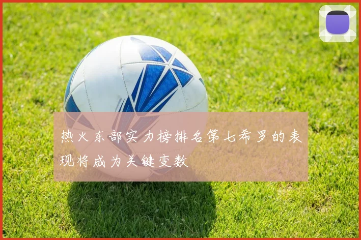 热火东部实力榜排名第七希罗的表现将成为关键变数